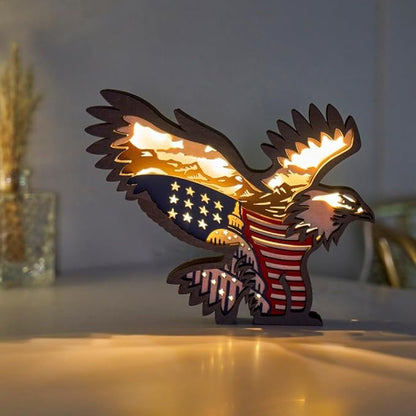 3D Wooden Animal Carving LED Night Light, Wood Carving Light, Modern Home Decoration, Decorative Tables, Cabinets, Living Rooms, Bedrooms, Offices, Farmhouses, Bookshelves, Perfect Holiday Gifts
