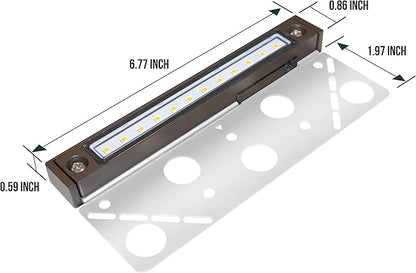 GKOLED 4-Pack Replaceable 6.8" LED Hardscape Lights, Low Voltage Retaining Wall Light, Paver Wall Hardscape Lighting, Outdoor Landscape Step Lights, 12VAC/DC 1.5W 2700K, Die-cast Aluminum Housing