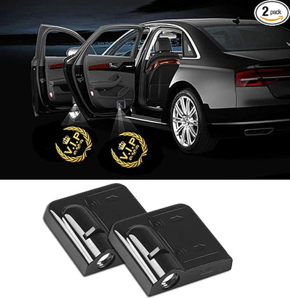 NewL 2 Pcs Led Car Door Welcome Light for Crown VIP Logo Symbol Projector Lights Ghost Shadow Light