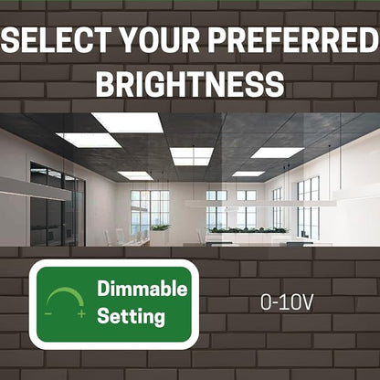 E2 LIGHTING Retrofit Kit 4ft LED 40W, Magnetic Linear Strip, Fluorescent to LED Conversion Kit 4000K, 2x4ft Panel Light Tube, 5400LM Daylight White, 0-10V Dimmable, Office Use (4000K-20 Pack)