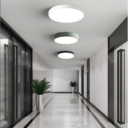 LED Ceiling Light Fixture,20 Inch Modern Round Recessed Ceiling Lights,3000K-6000K Ceiling Lamp Dimmable Light,36W Green Close to Ceiling Lighting Flush Mount Living Room Bedroom