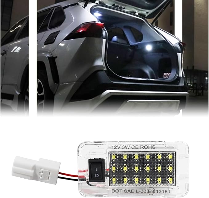 Led Luggage Compartment Light for Toyo-ta RAV4 2019 2020 2021, Cargo Lamps Decorative Atmosphere Lamp, Rav4 accessories Trunk Ceiling Lighting, 1 PC, White