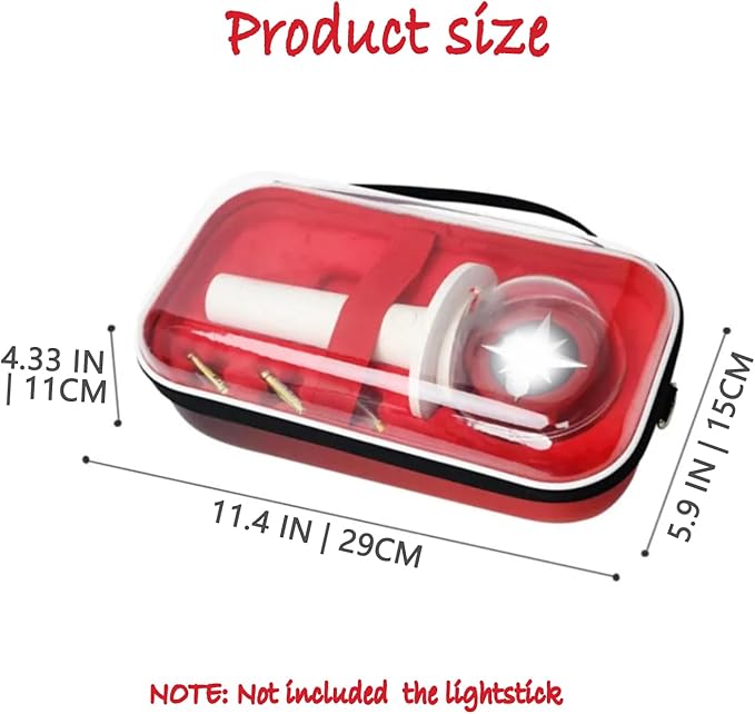 Case for Strays Lightstick - Clear Travel Carrying Storage Bag Holder for Ver.1 / Ver.2 Light Stick - Crossbody Protective Cover Merch for K-pop Fans Gift (Red)