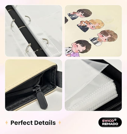 Cute Photocard Binder 400 Pockets Photocard Holder Book with Sleeves Photo Album for Lomo Cards
