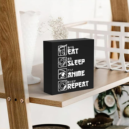 Anime Decor, Anime Room Decor Wood Sign, Girls Anime Gifts Rustic Anime Lovers Wooden Sign for Home Living Room Girl Bedroom Decoration Gifts for Women