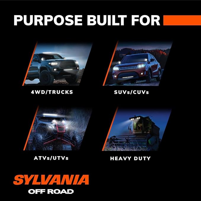 SYLVANIA - Slim 3 Inch Cube LED Light Pod - Lifetime Limited Warranty - Flood Light 950 Raw Lumens, Off Road Driving Work Light, Truck, Car, Boat, ATV, UTV, SUV, 4x4 (2 PC)
