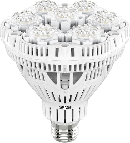 SANSI Grow Lights for Indoor Plants, Full Spectrum 36W Grow Light Bulbs (400 Watt Equiv) with Optical Lens for High PPFD, PPF 65.6 umol/s LED Energy Saving Plant Light for Indoor Growing Seed Starting
