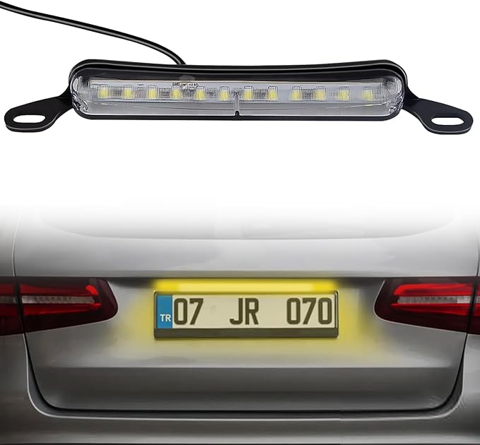 LED License Plate Lights 12 V DC Universal License Plate Light, Waterproof Tag Lamp Assembly Replacement LED Plate Light for Car Trailer UTV ATV Truck RV Boat