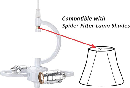 Aspen Creative 21044-2B, One Plug Pendant Conversion Glossy White Swag Light KIT, 2 Light