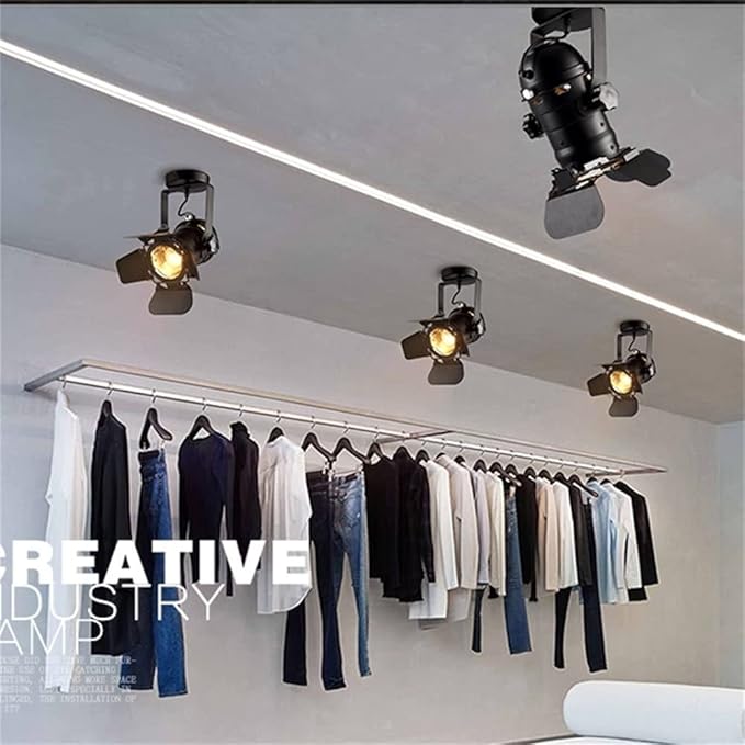 E26 Loft Industrial Ceiling Spots Spotlight Fixture LED Metal Track lamp Ceiling Lights Lamp for Living Room Pub Bar Cafe