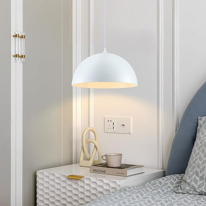White Large Pendant Light 2 Packs,19.7inches, Kitchen Pendant Lights, Oversized Island Pendant Lights, Farmhouse Pendant Light, Pendant Light for Bedroom, Kitchen Island