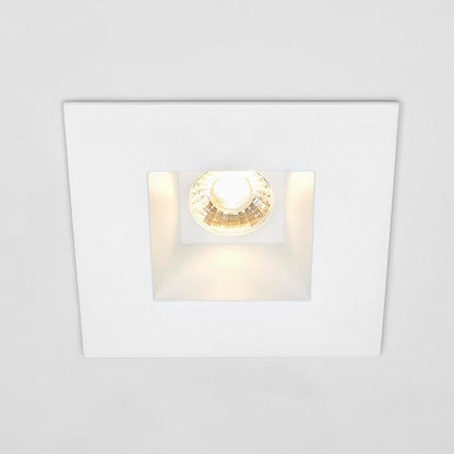 Maxxima 6” Ultra-Thin Recessed Anti-Glare LED Downlight Canless IC Rated 1300 Lumens 5 Color Temperature Select 2700K/3000K/3500K/4000K/5000K Dimmable Square White Trim 90 CRI 5CCT Slim J-Box Included