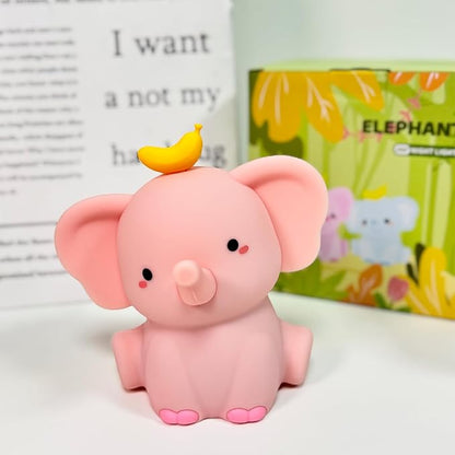 QANYI Elephant Night Light for Kids, Pink Elephant Lamp with Dimming Nursery Night Lamp Rechargeable Animal Light for Breastfeeding Timer & Touch,Valentines Gifts for Baby Girls Childrens Women