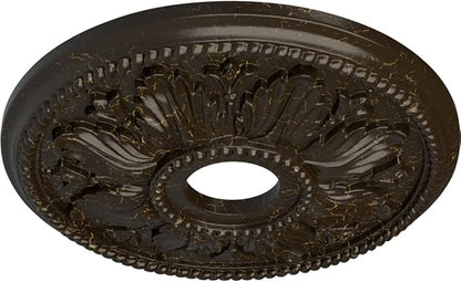 Ekena Millwork CM18ED1SHC Edinburgh Ceiling Medallion, Stone Hearth Crackle