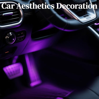 DIBMS RGB Car Strobe Safety Lights with Remote,Interior LED Light for Car Accessories Women Men Husband Birthday Gift APP Control with USB Port Music Sync Color Change for Truck Decor 12V Dashboard