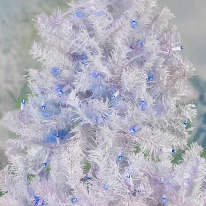 Novelty Lights 25ft Christmas String Lights, 50 Blue LED Bulbs on White Wire, 6" Spacing, Connectable Indoor Outdoor Commercial Grade Lighting for Holidays Patio Weddings
