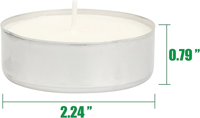 Stonebriar 40 Pack Unscented Mega Oversized Tea Light Candles with 9 Hour Extended Burn Time