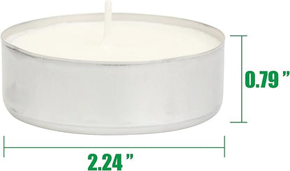Stonebriar 40 Pack Unscented Mega Oversized Tea Light Candles with 9 Hour Extended Burn Time