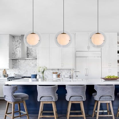 Modern Pendant Light Globe Pendant Lights Kitchen Island Contemporary Hanging Lighting Fixture for Dining RoomEntryway, Bedroom, Adjustable Height