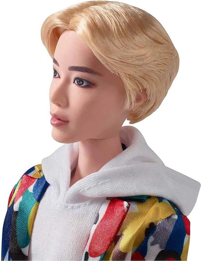 Mattel BTS 11-in Jin Fashion Doll, Based on Bangtan Boys Global Boy Band, Highly Articulated Figure, Toy for Boys and Girls Age 6 and Up.