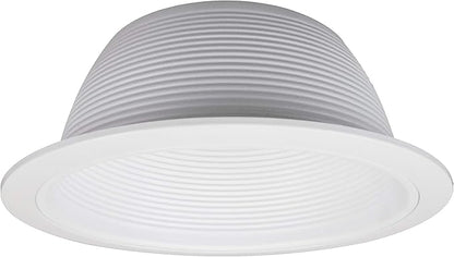 NICOR Lighting 6 inch White Recessed Baffle Trim, Fits 6 inch Housings (17511)