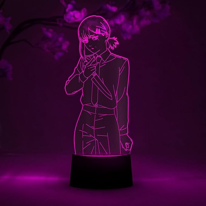 Otaku Lamps Kobeni Chainsaw Man – Anime Lamp Figure Night Light, 16 Color RGB LED – 3D Anime Room Décor Gift for Otaku