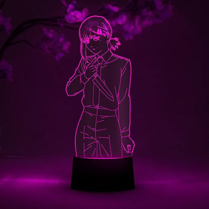 Otaku Lamps Kobeni Chainsaw Man – Anime Lamp Figure Night Light, 16 Color RGB LED – 3D Anime Room Décor Gift for Otaku