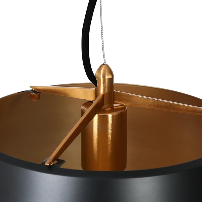 KSANA Pendant Light Fixtures, Modern Pendant Hanging Lights Black and Gold Farmhouse Pendant Light for Kitchen Island, Dining Room, Hallway, Entryway