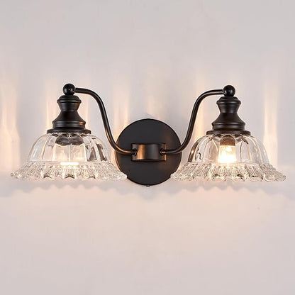 XIEDUN Farmhouse Bathroom Light Fixtures Black Vanity Lights for Bathroom 2 Light Vanity Light Fixtures