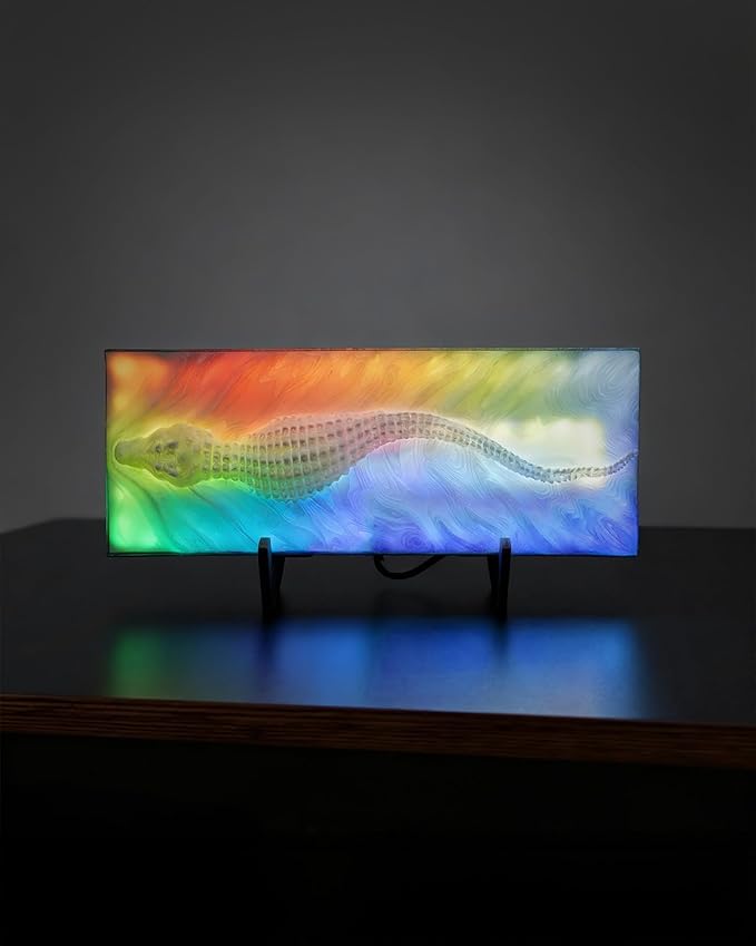 Nobiggie Crocodile Texture RGB Ambient Lighting, Artistic Color Changing LED Mood Light, Decorative Accent Light for Bedroom, Living Room & Modern Home Decor