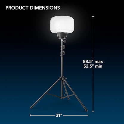 E-Z UP SKYFUZE 60W LED Balloon Light and Tripod with Over 5,000 sqft of 360-degree Illumination, 7,800 lumens