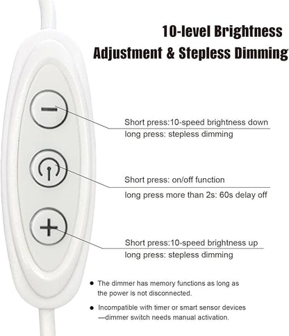 LED Strip Lights 6ft, Warm White COB LED Light Strip USB Powered, Dimmable 2700K CRI92+, Cuttable Flexible TV Backlight for Cabinet Bedroom Kitchen