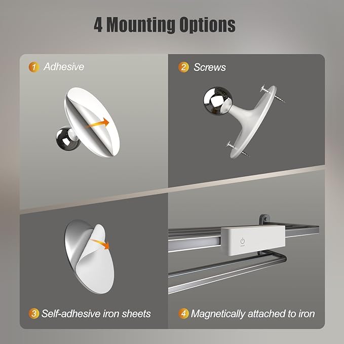 Honalia Rechargeable Wall Lights 2 Pack, Dimmable Cordless Wall Sconce with Magnetic 360 Rotation & Touch Control, Battery Operated Wall Mounted Lamp for Bedroom, Bedside Reading, Renters (No Wiring)