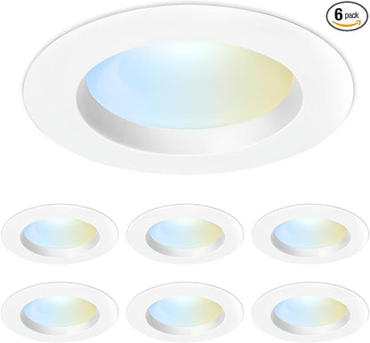 Feit Electric Canless Recessed Downlight LEDR56HO/6WYCA/6-5CCT Dimmable 1290lm - 6 Pack