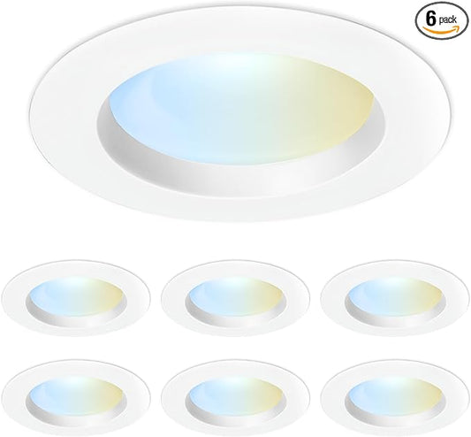 Feit Electric Canless Recessed Downlight LEDR56HO/6WYCA/6-5CCT Dimmable 1290lm - 6 Pack