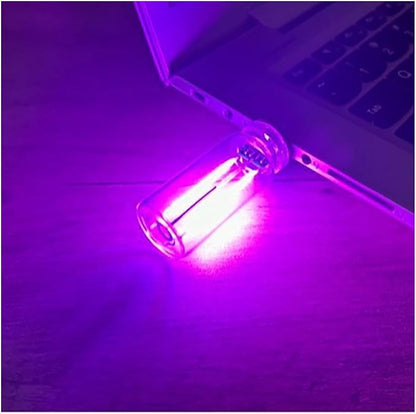 Retro Car Lamps, Touch Control USB LED Car Interior Atmosphere Lights,USB Automotive Interface Charging Night Lamps, Mini USB Lamp Camping Lights for Car, Bedroom, Hallway (Purple)