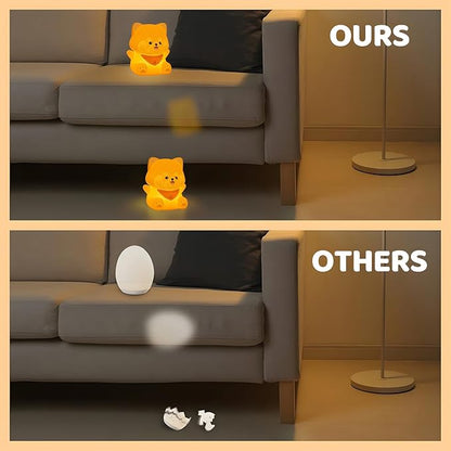 Red Panda Night Light, Squishy Silicone Lamp for Kids - Tap Control 2 Brightness, 50H Battery & Auto Timer, Cute Mothers Day Gifts for Boys Girls, Bedside Nursery Desk Decor
