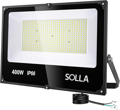 400W LED Flood Light Outdoor, 40000LM 6000K Daylight White 110-265V, 2400W Equivalent Super Bright FloodLight, IP66 Waterproof Commercial Lighting for Sports Fields, Counts, Arena, Stadium