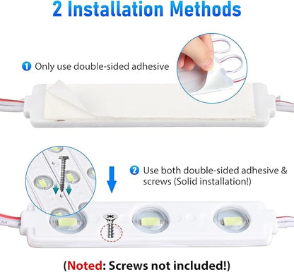 Linkstyle 60 LED 12V Van Interior Light Kits, 12V LED Light Strip, Super Bright Ceiling Work Lamp Enclosed Trailer Lights for Auto Truck Van RV Boats Bus Christmas Decor, 20 Modules