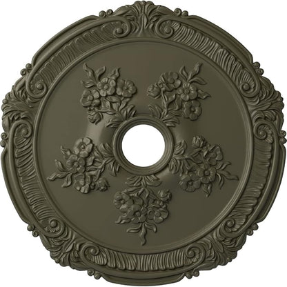 Ekena Millwork CM26ATWHF 26"OD X 3 3/4"ID X 1 1/2"P Attica With Rose Ceiling Medallion Fits Canopies Up To 4 1/2", Witch Hazel