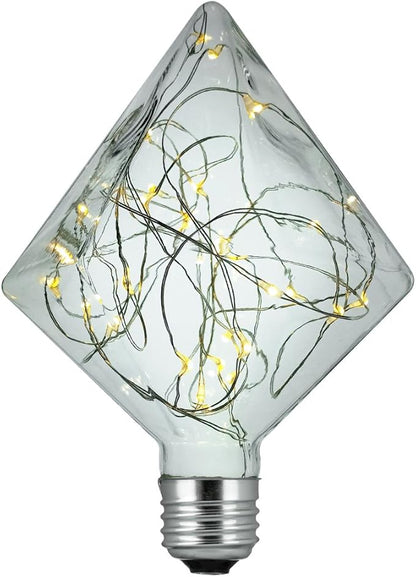 Sunlite 41058-SU LED Decorative String Light Bulb Diamond Shaped Lightbulb, 3 Pack, Warm White
