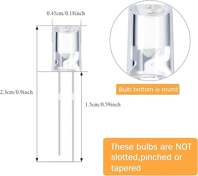 Mudder 60 Pcs Valentine's Day LED 5mm Outdoor String Light Mini Replacement Bulb Energy Efficient LED Patio Wire Light Connectable Home Decor for Festival Patio Garden Valentines Holiday(Cold White)