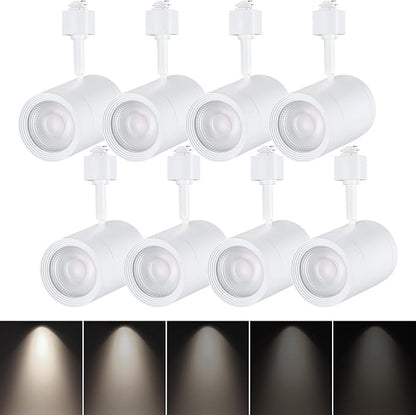 LEONLITE 8-Pack Retail Pro Series 17.5W LED H Track Lighting Heads, ETL, Commercial Dimmable H Track Light Heads for Store Shop Restaurants, CRI90 Track Lighting, 4000K, Matte White