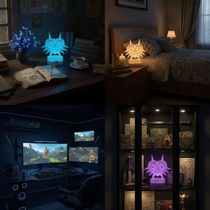 3D Night Light, 16 Color Changing Cartoon USB Desk Lamp, Crest of Hyrule Illusion Lighting with Remote Control for Home Decor Gift for Kids. (2)
