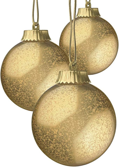 Xodus Innovation WP550-3 Outdoor LED Ornament, Battery Powered 5 Inch Pulsing Globe Lights with Dusk Sensor (Pack of 3) (Gold)