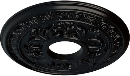 Ekena Millwork Baltimore Ceiling Medallion, Jet Black