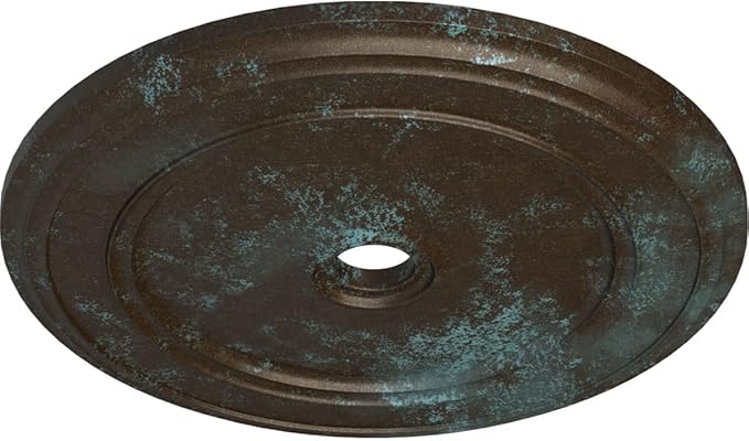 41 1/8"OD x 4"ID x 2 1/8"P Classic Ceiling Medallion (Fits Canopies up to 5 1/2"), Hand-Painted Bronze Blue Patina