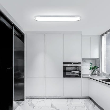 37.4" Metal LED Ceiling Light,Slim, Edge Lit - 55W Full Spectrum Linear Ceiling Lamps,6500K Cool White Modern Ultra Thin Low Profile Light Fixture for Kitchen, Garage Home & Office Hallway