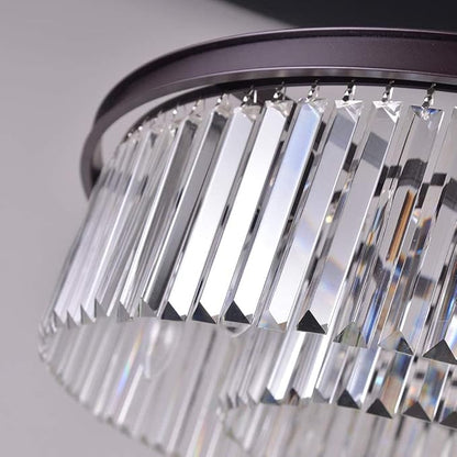 Oil Rubbed Bronze Crystal Chandeliers Modern Contemporary Ceiling Lights Fixtures Pendant Lighting for Dining Room Living Room Chandelier D33.5 8 Lights