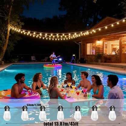 Outdoor String Lights with 20 Shatterproof Patio Deals S14 Vintage Edison Bulbs,2700K Dimmable Outdoor Lights,IP65 Waterproof LED String Lights for Outside, Patio Lights